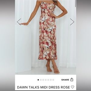 Hello Molly Dawn Talks Midi dress Rose